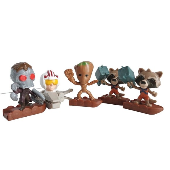 Lot Of 5 McDonalds 2020 2022 Star Wars GUARDIANS OF THE GALAXY Happy Meal Toys - Picture 2 of 13